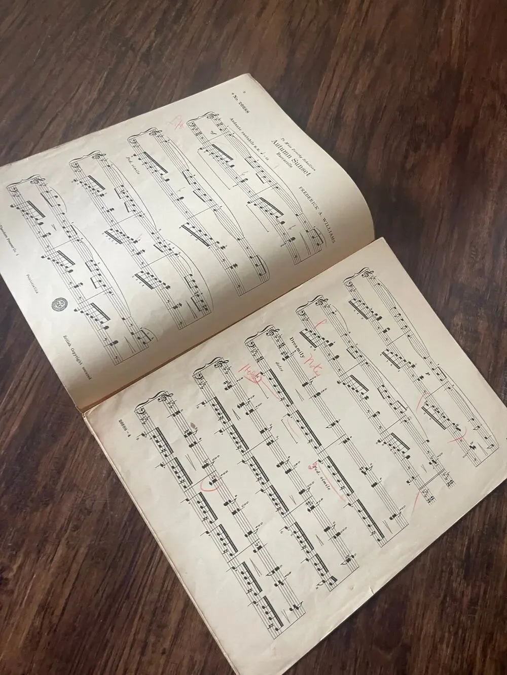 Vintage sheet music